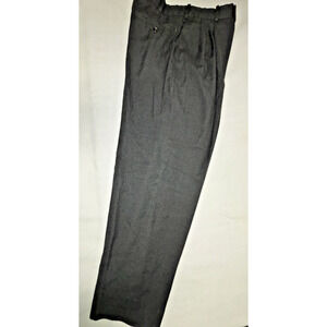 J. Riggins Men Sz 31L Dress Pants Dark Gray Pleated Front Actual 31 x 27